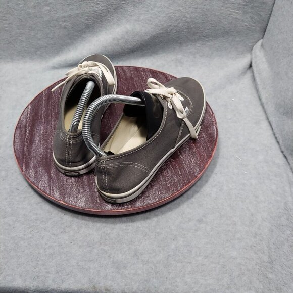Vintage Vans Authentic Grey Canvas Lace-Up Sneakers Unisex Size - Picture 4 of 11